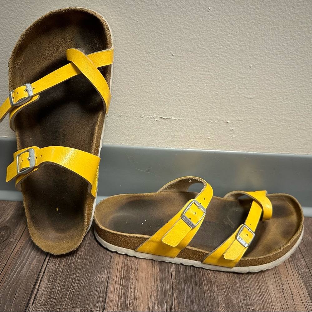 Yellow Birkenstocks